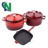 induction non-stick cast iron cookware set