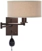 Industrial Hotel Fancy Reading Light Bronze Adjustable Gooseneck Long Swing Arm LED Wall Lamp For Bedside Living Room