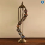 Industrial vintage indoor lighting mosaic glass led 7 globes mosaic floor lamp