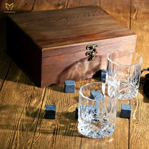 Irish Whiskey Glasses with whiskey stones - Set of 2 10 oz Glasses Great Gift Set for Whiskey Scotch Rum Bourbon Tequila