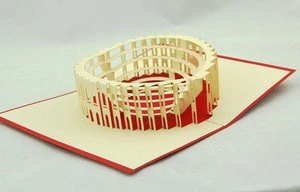 Italy Rome Colosseum birthday Valentines father&#039;s day mother&#039;s day Easter wedding party meeting Greeting cards 3D Pop up Cards