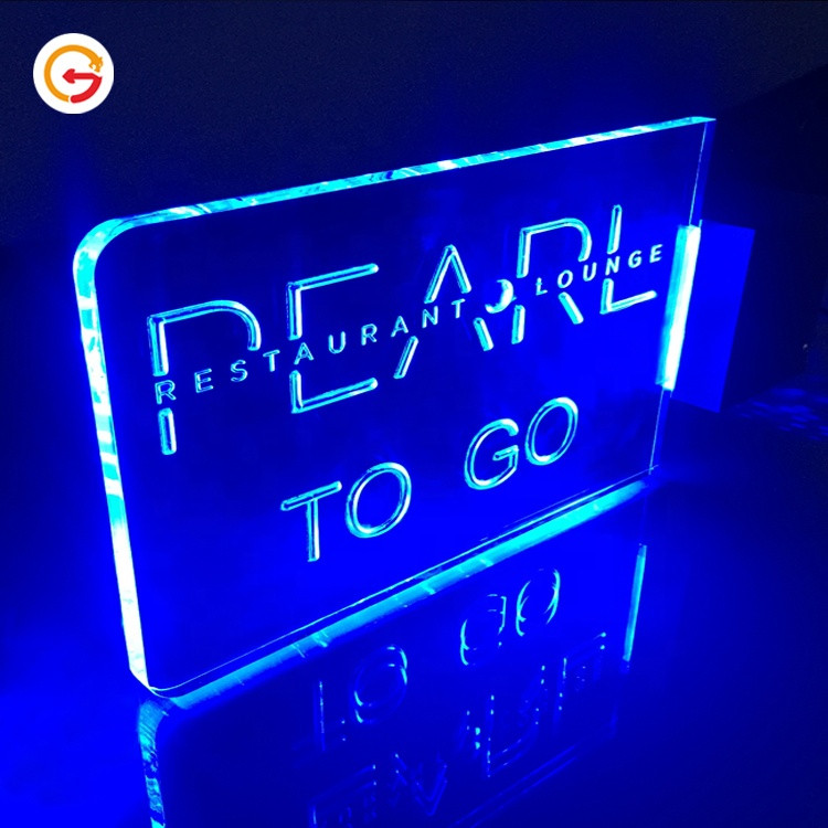 Buy Jaguarsign Custom Lighting Acrylic Led Edge Lit Sign Shop Hanging ...