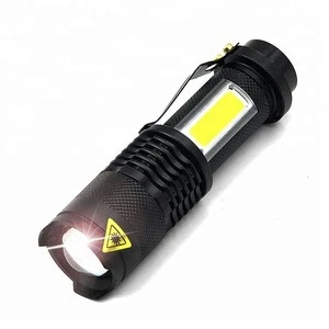 Japan adjustable zoomable focus 3W COB LED torch light tactical flashlight mini led flashlight