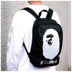 Japanese Magazine Fashion Brand Black APE Lightweight Backpack Student School Bag Travel Backpack wholesale