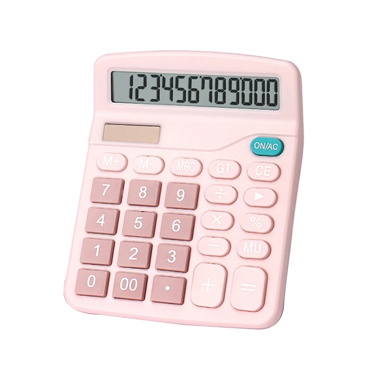 JH Factory Wholesale Solar Powered Calculator Dual Power Supply Office Calculator