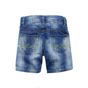 JS-47B wholesale child jean shorts for boy denim jeans high waisted  children custom jogger pants
