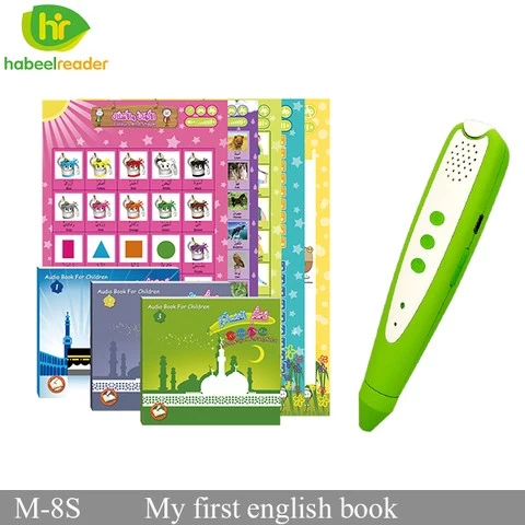 kids learning machine reading pen talking pen with sound book with arabic french
