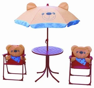 Kids portable folding garden children table and chairs