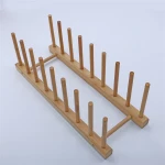 Kitchen Dish Drain Bamboo Rack Multiple Function Storage Organizer Dish Plate Drying Rack Shelf Plate Cups Stand Drainer Holder