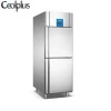 Kitchen Refrigeration Equipment Asian Style Upright Chiller And Freezer Combination 2 Stainless steel Door