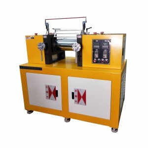 Lab Plastic electrical heating two roll mixing mill for colour matching