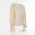 Ladies Elegant Bell Bottom Sleeve Loose fit solid Champagne Blouse shirt For Women
