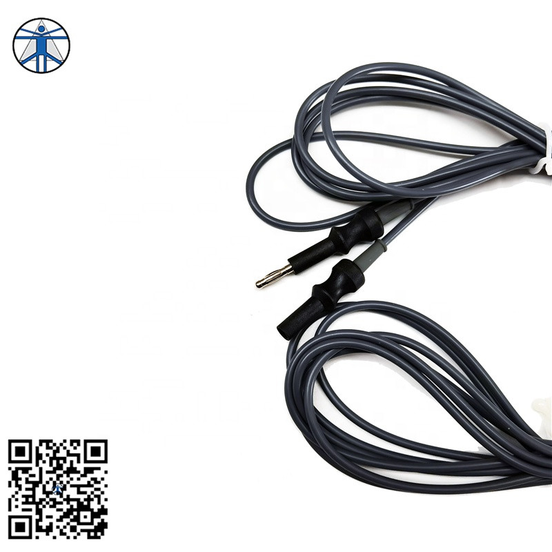 Laparoscopic HF Monopolar Cable - 3 Meter, 4mm/8mm Plug, Unipolar Electrosurgery Cord