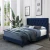 Import Latest King Queen Full Size Double Upholstered Bed with Headboard from China