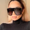 LBAshades Square Big Frame Sun Glasses Women Sun Shades Eyewear 2021 Trendy Fashion multiColor Oversize Sunglasses