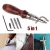 Import Leather Stitching Awl Leather Craft Groover Edge Beveler Set Sewing Stitching Awl Tool Kit 5 in 1 from China