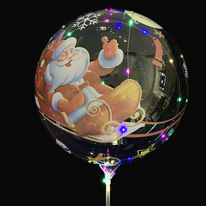 LED Bobo Balloon with Merry Christmas Printed