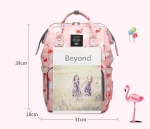 Lequeen Hot Sale Multi Function Quilted Baby Diaper Bags Flamingo Baby Diaper Bag