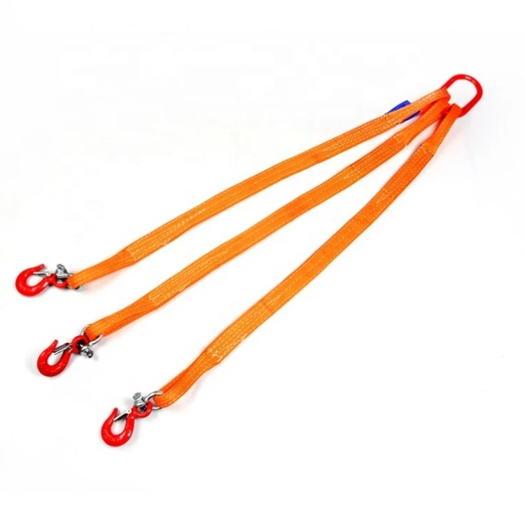 Lifting sling belt with hook One leg webbing sling