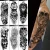 Import Lion Waterproof Temporary Tattoo Sticker Full Arm Large Size Sleeve Tattoo Fake Flash tattoos from China