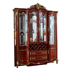 luxury antique Modern Living room dining room furniture 4 doors side wine cabinet