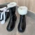 Import Luxury Black Snow White Custom Flat Designer Ankel Platform Ladies Fur Winter WomenS Boots from China