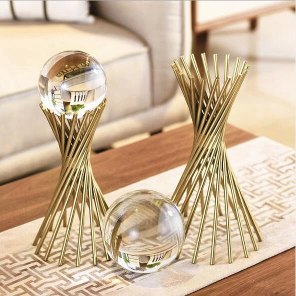 Luxury crystal ball accessories home/wedding/mall decorations iron and glass material