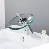 luxury deck mounted lavatory bathroom brass chromed waterfall basin faucet grifo