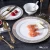 Import Luxury golden steak European Golden Bone Porcelain Western plate royal cutlery set China ceramic disk Model room tableware from China