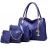 Import Luxury ladies pu leather tote bag crossbody shoulder handbags 2 in 1 set from China