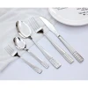 Luxury silverware knife fork spoon set stainless steel wedding cutlery set
