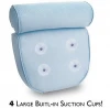 Luxury Spa Bath Pillow with Head, Neck, Shoulder and Back Support. Non-Slip, Extra Thick, Soft and Large 14x13in for the ultimat