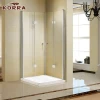 Luxury Tempered glass customize size frameless glass shower room ,aluminum shower cabin with 2 bi-fold doors