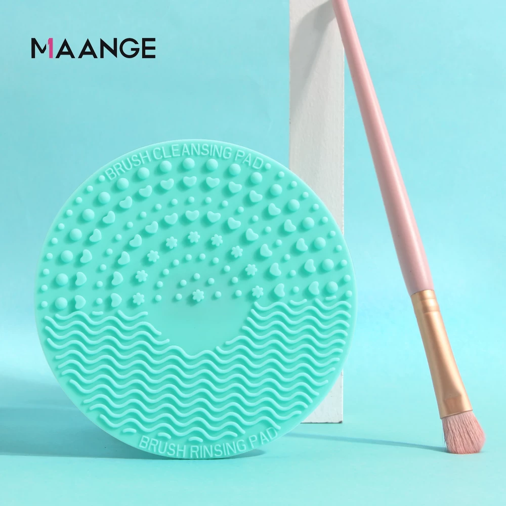 MAANGE Support OEM service wholesale makeup brush cleaning pad silicone scrub pad