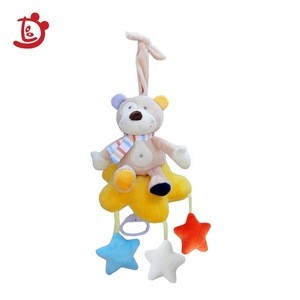 Manufacture Soft Infant Cribs Toys Bear Plush Baby Mobiles With Music Movement