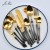 Import Manufacturer Custom Italian style 18/10 stainless steel Gold Black flatware Set Luxury Stainless Steel Cutlery Set from China