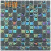 manufacturer iridescent color blue glass mosaic for swimming pool tiles