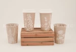 Manufacturer Of 16Pcs  Specked Matt Glazed Stoneware Dinnerware Set With Stylish Plants  Patter, Mug, Plate, Bowl