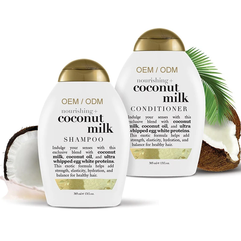 Manufacturers OEM/ODM Private Label Nourishing Hydrating Silky Smooth Softening Natural Coconut Oil Hair Conditioner Shampoo