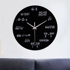 Mathematical formula circular decorative acrylic wall clock Modern decorative digital clock