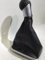 matte frame ring 5 6 Speed Shifter car Gear Shift Knob Gaitor Boot gearbox head for VW Mk4 J etta 05