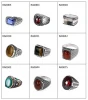Mens Rings Silver s925 Simple Rings Oval Shape Natural Agate Stone Original Color Turkish Finger Rings Man Turkey Jewelry