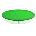 Microwave oven safe heat resistant Oval glass baking dish separation glass plate  with PP lid