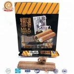 Milk and chocolate filling sandwich oat wheat biscuit snack