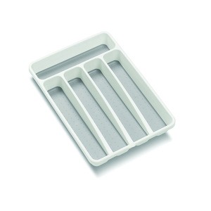 Mini In Drawer Silverware Tray White Kitchen Utensil Cultry Tray 5 Compartments
