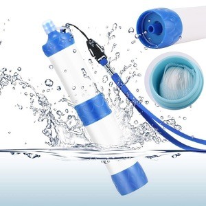 Mini Portable Travel Kit Emergency Purifier Outdoor Survival Water Filter Straw for Camping Backpacking Hiking