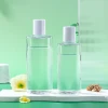 150ml Plastic Transparent Flat Shoulder Essence Empty Bottle with Pump PETG Thick Wall Cream Bottle Makeup Remover Shampoo Use