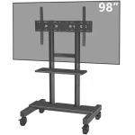 Mobile TV Cart for 60 to 98 inch Screens up to 200 lbs, LCD LED OLED 4K Smart Flat and Curved Panels, with Laptop DVD Shelf