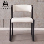 Modern Best Price Stackable Black PU Leather Restaurant Dining Chair