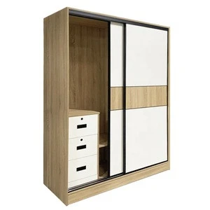Modern Clothes Cabinet Style Two Sliding Doors Bedroom Wardrobe